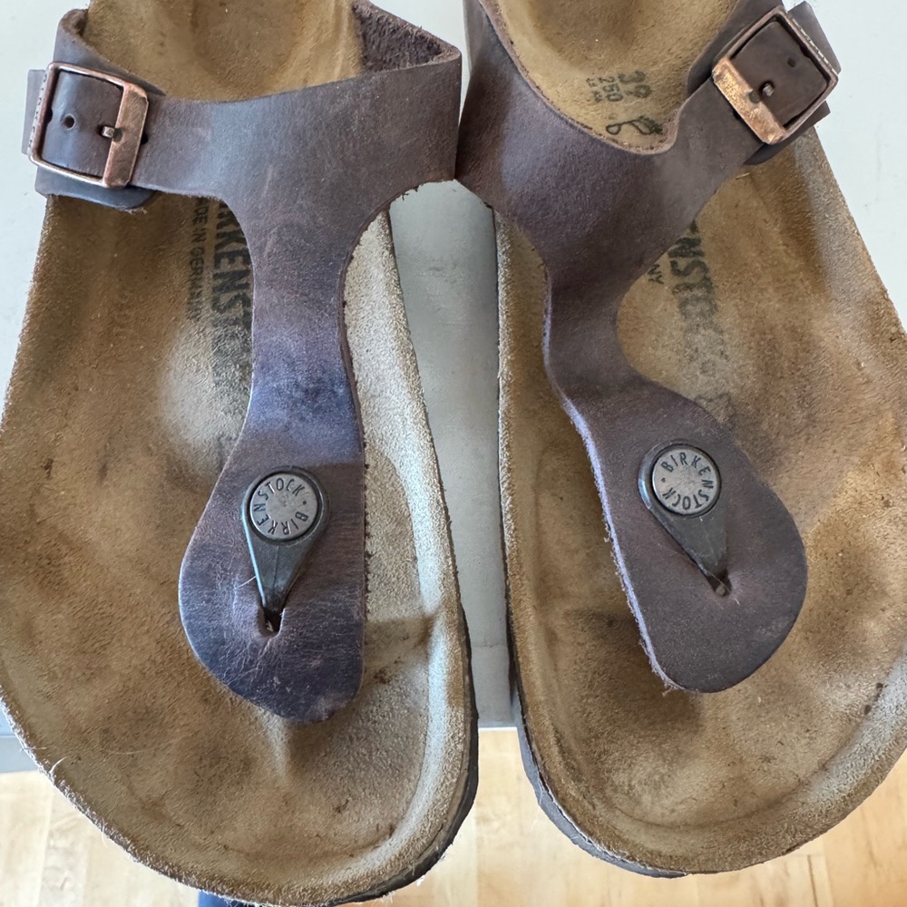 Birkenstock Gizeh Sandals in Rich Brown